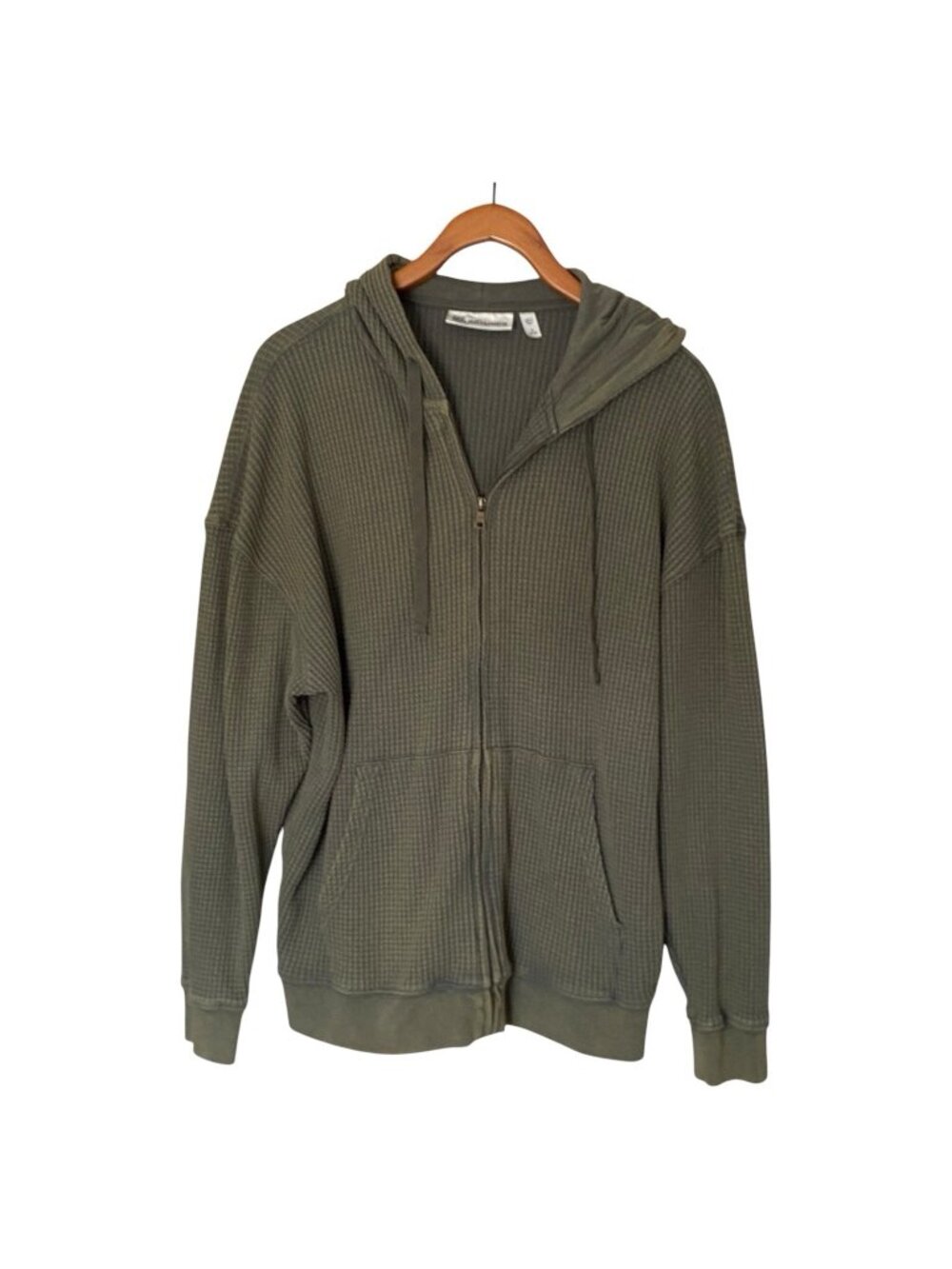 No Boundaries Green Full Zip Hoodie Women's M Cotton Hooded Sweatshirt